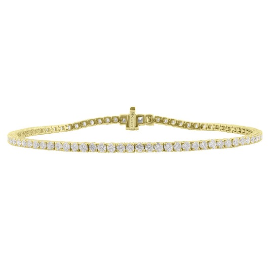 3ct Diamond Tennis Bracelet in 18k Yellow Gold